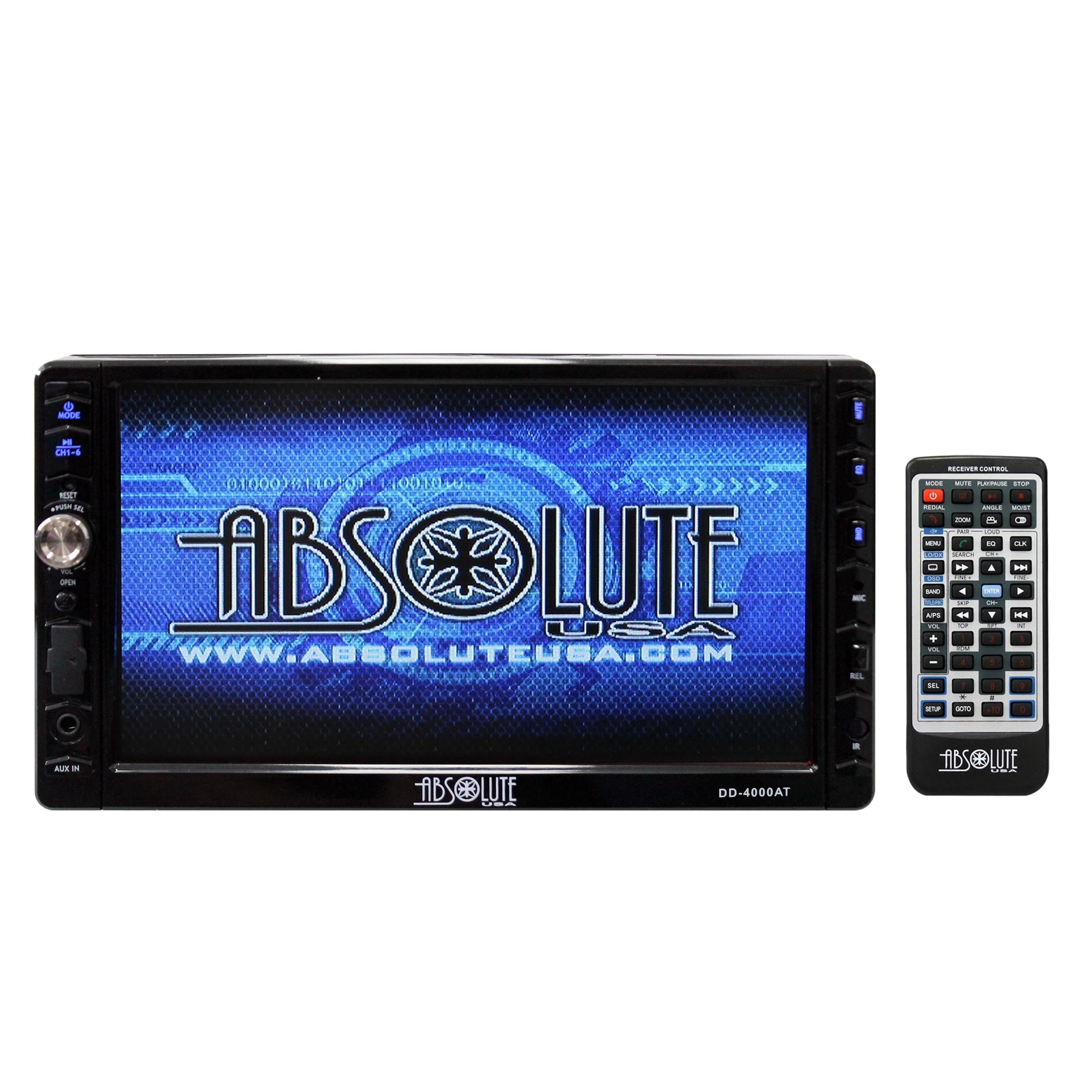 Absolute USA DD-4000AT 7-Inch Double Din Multimedia DVD Player