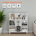 thumbnail image 6 of 9-Cube Book Shelfs Book Cases with Legs,Bookcase Cube Display Shelf,3-Tier Cubical Storage Shelves,White, 6 of 8