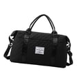 thumbnail image 2 of Bolsa de gimnasio deportiva Zulema portátil de tela Oxford Negro, 2 of 8