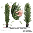 thumbnail image 5 of Poetree 2 Pack Artificial Tree 5 FT Artificial Cedar Topiary Trees for Outdoors Potted Fake Pine Trees Faux Evergreen Plants for Home Porch Decor, 5 of 12