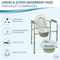 thumbnail image 5 of TidyCare Commode Liners with Absorbent Pads, Convenience Pack, 12 Liners and 12 Pads for Adult Bedside Commode, 5 of 8