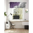 thumbnail image 4 of Purple Grey White Wave Valance for Kitchen Windows, Abstract Geometric Rod Pocket Valances Short Curtains, Modern Ripple Stripe Curtain Valance for Bedroom Bathroom 1 Panel 54x18in, 4 of 8