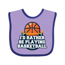 Inktastic I'd Rather Be Playing Basketball Boys or Girls Baby Bib