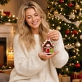 thumbnail image 7 of PONPRNGY 1Pc Gingerbread House Ornaments for Tree, Acrylic Gingerbread Christmas Decor with Rope, Xmas Hanging Ornaments for Tree Holiday Party New Year Home Decorations, 7 of 7