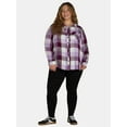 thumbnail image 5 of Terra & Sky Women's Plus Plaid Button-Down Shirt, Sizes 0X-5X, 5 of 5