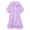 Purple, variant on Grblisyd Girls Swim Cover Up Solid Color Hooded Zip-Up Terry Swimsuit Ruffle Bathing Suit Kids Short Sleeve Swimwear