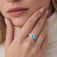 thumbnail image 3 of APSVO Birthday Christmas Jewelry Gifts for Women Teen Girls Kids Stocking Stuffers 925 Silver Plated Love Heart Rings December Birthstone with Blue Tanzanite Eternity Promise Band Engagement Wedding, 3 of 8
