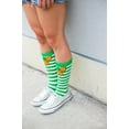 thumbnail image 6 of Womens Orange Bow Green Stripe Socks Saint Patricks Day Cute Novelty Fun Feet, 6 of 9