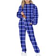 thumbnail image 2 of Ensemble de Deux Pièces pour Femmes 2023 Mode Décontractée Imprimé Manches Longues Col Rond Chandail en Molleton + Pantalon Ensemble de Sport pour Femmes en Solde, 2 of 5