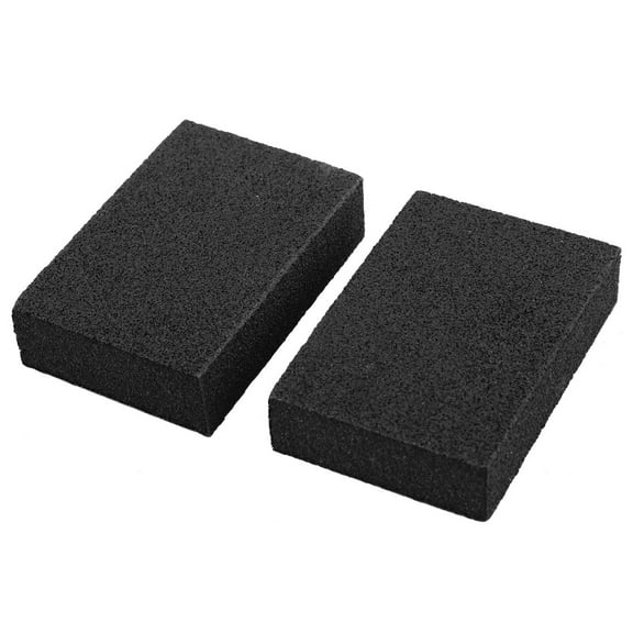 Household Kitchen Bathtub Sponge Pad Washing Cleaning Brush Tool Black 2pcs