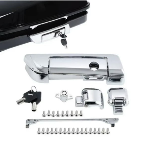 Motorcycle Pack Trunk Lid Latch Lock Key Hardware Kits for Harley Tour Pak Touring Road Glide Electra Glide Road King 2014-2024