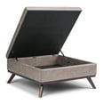 thumbnail image 4 of WyndenHall  Ethan Mid Century Modern Table Ottoman Distressed Grey Taupe 36'' x 36'' x 19.1 Wood,Faux Leather Square Faux Leather, 4 of 4