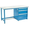 thumbnail image 2 of Global Industrial 72"Wx30"D Modular Workbench W/ 3 Drawers, Plastic Laminate Square Edge, Blue, 2 of 3