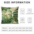 thumbnail image 6 of Acheng Tropical Green Leaves Pillow Covers Set of 2 Palm Leaf Decorative Outdoor Throw Pillow Cases Standard Size Spring Summer Modern Botanical Pillowcases Cushion Cover for Sofa Couch Bed White, 6 of 6