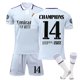 thumbnail image 1 of 2021-2022 14th European Champion League Real Madrid Home Soccer Jersey Set camiseta adultos y niños jóvenes fútbol Jersey-28- BmatwkZeng Bmatwe Jersey, 1 of 3