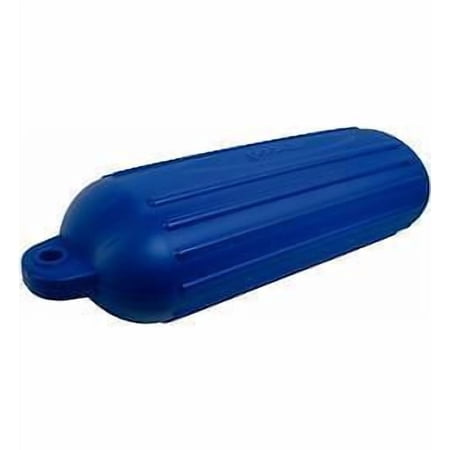 Attwood Mari 9358B1 8 x 28 in. Softside Blue Twin Eye Cylindrical Fender