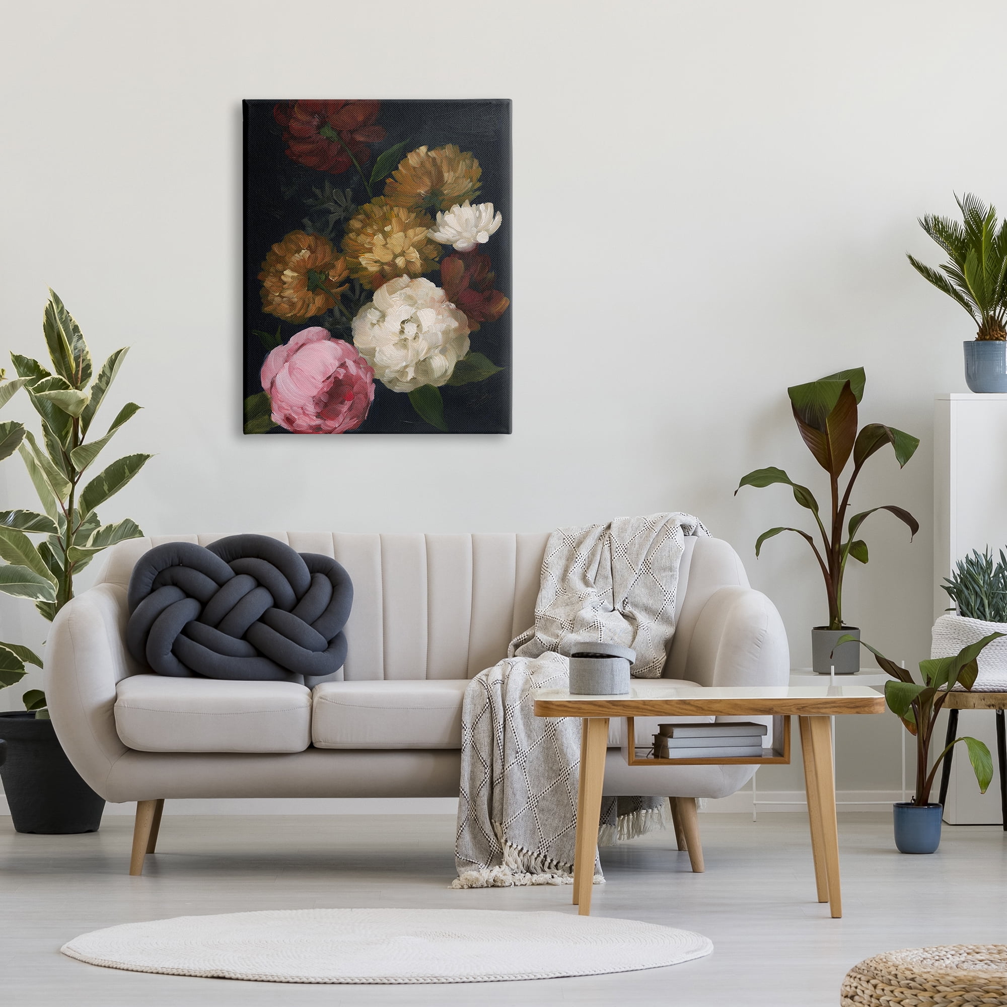 Stupell Industries Mixed Carnations Bouquet Botanical & Floral Painting Gallery Wrapped Canvas Art Print Wall Art, 30 x 40