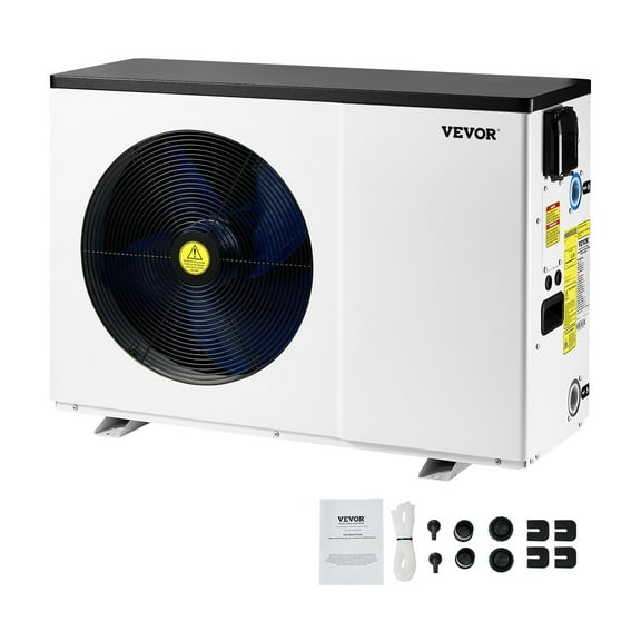 VEVOR Electric Pool Heat Pump, 35830 BTU, Pool Heaters for 6605-13209GAL Above and In Ground Pools, Low Noise, Heating and Cooling Highly Efficient & Energy-Saving Pool Water Heater AC208-230V 60Hz