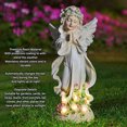 thumbnail image 4 of Outdoor Figurine Ornament, Beautiful Resin Solar Angel Statue Automatic With Night Light For Porch For Garden, 4 of 8