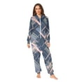 thumbnail image 2 of FORMRS Onesies Pajama for Adults Unisex Hoodie Winter Jumpsuit One Piece Sleepwear, Sizes S-2XL, Black Stripes, 2 of 7