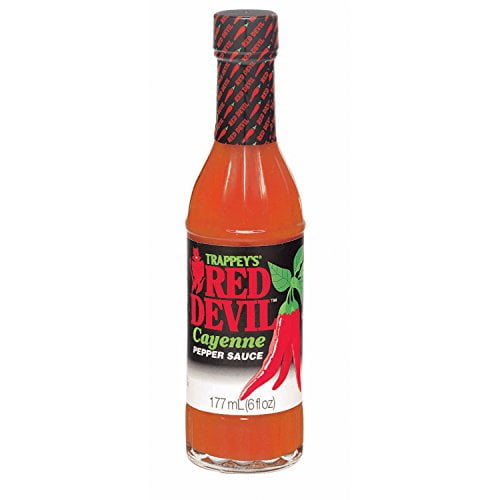 Trappey Red Devil Cayenne Pepper Hot Sauce Bottle, 6 oz - Case of 24