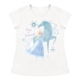 thumbnail image 1 of Playera Para Niña Disney Frozen Cuello Redondo Manga Corta Talla 6 Blanco, 1 of 2