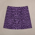 Animal Print Skirt Summer Purple Leopard Pattern Harajuku Casual Aline