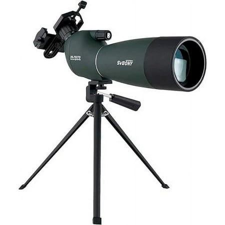SVBONY SV28 Spotting Scopes with Tripod Hunting 25-75x70 Angled Waterproof Range Shooting Scope with Phone Adapter Compact for Target Shooting Birding Wildlife Viewing