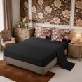 thumbnail image 4 of Manfei Watercolor Flowers 7-Piece Twin Bedding,Vintage Leopard Print Splash Bedding Comforter Set,Reversible, 4 of 6