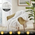 Serta Shaggy Faux Fur Electric Throw Blanket Ultra Soft for Cold Winter