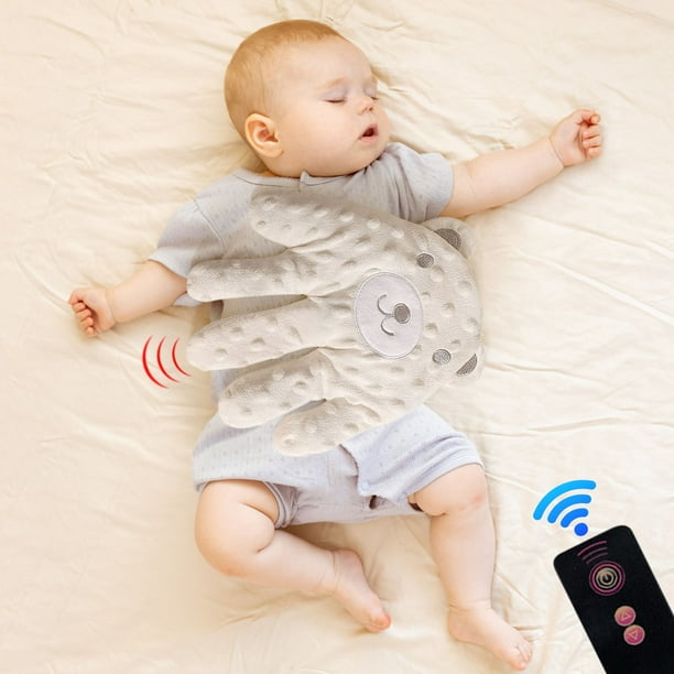 Alivio del sueño para bebés con palmaditas automáticas y almohadilla térmica | Dispositivo calmante portátil con forma de palma para bebés | Modos ajustables y control remoto para un sueño seguro
