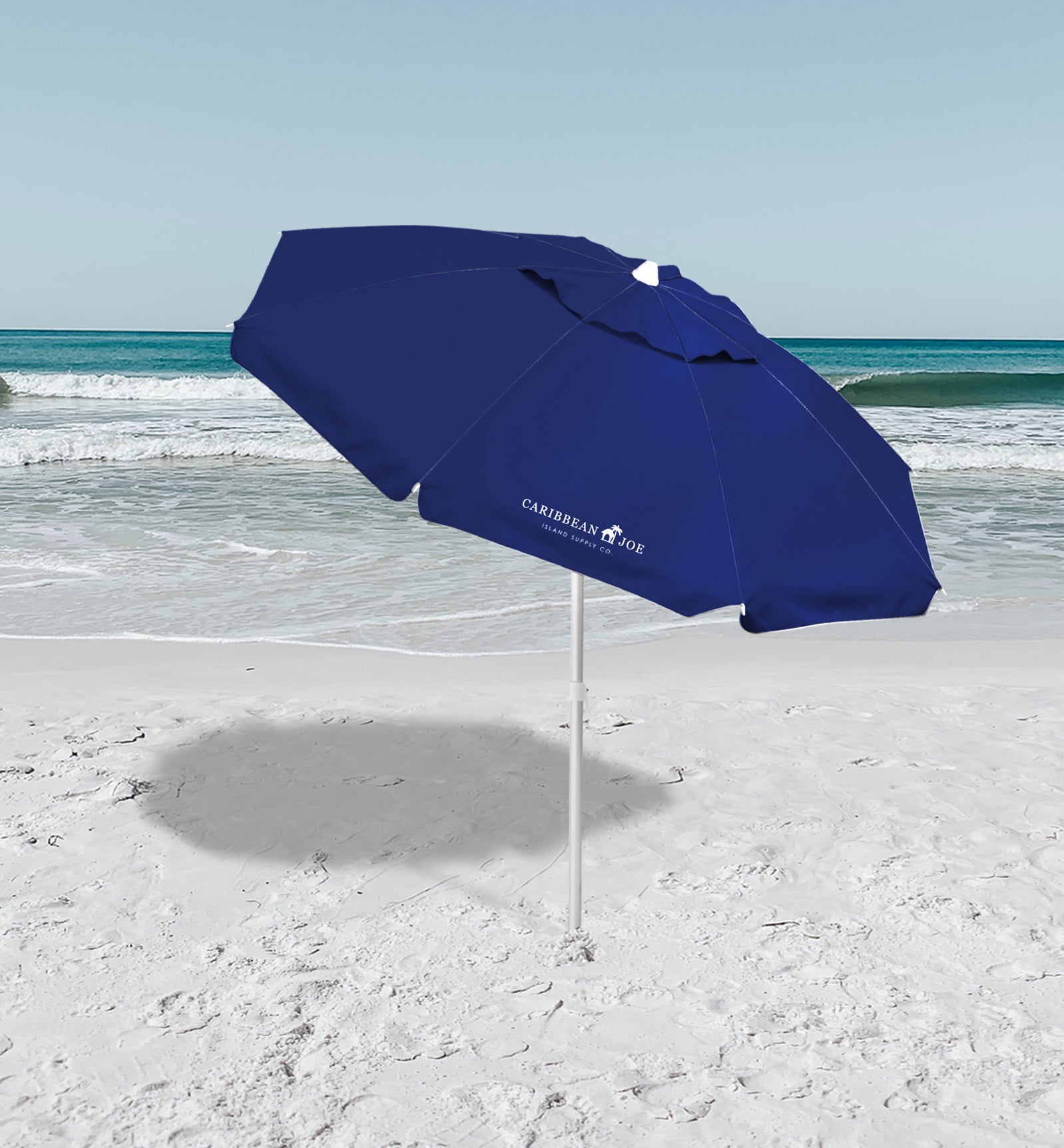 Caribbean Joe 6.5ft Beach Umbrella with UV Protection and Matching Case
