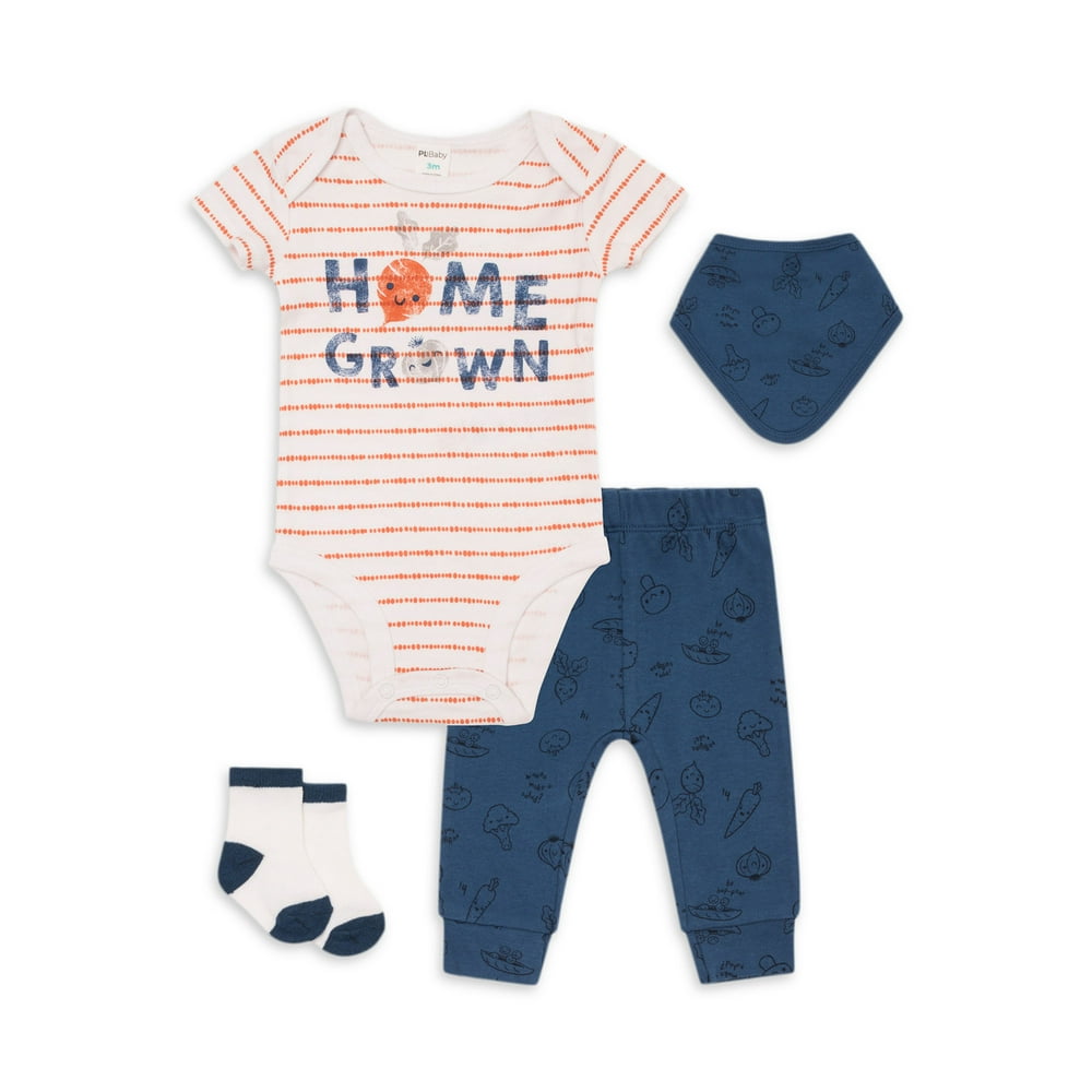 Petit Lem PL Baby by Petit Lem Newborn Boy Short Sleeve Bodysuit