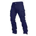 thumbnail image 4 of CONZONE Kids Boys Cargo Pants Outdoor Hiking Pants For Child Buttons Solid Color Wide Leg Jogger Trousers With Pockets, 4 of 7