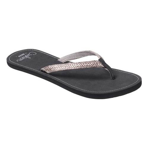 reef vegan leather flip flops