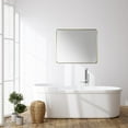 thumbnail image 6 of Altair Nettuno 36" Rectangle Bathroom/Vanity Brushed Gold Aluminum Framed Wall Mirror, 6 of 14