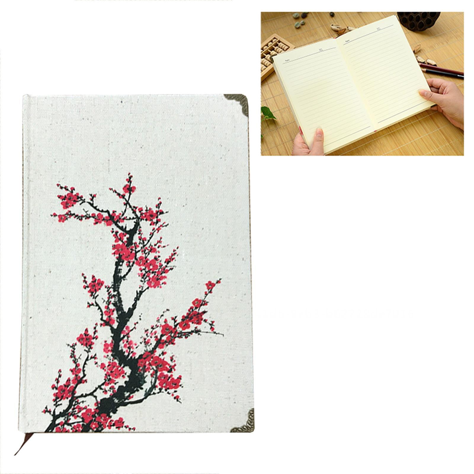 Chinese Style Paper Notebook Notepad Journal Diary Sketchbook Book Flower 