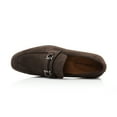 thumbnail image 2 of Ferro Aldo Demitri MFA19683 Classic Moc-toe Penny Loafers with decorative Buckle, in Chocolate Suede, Men's US Size 7, 2 of 8
