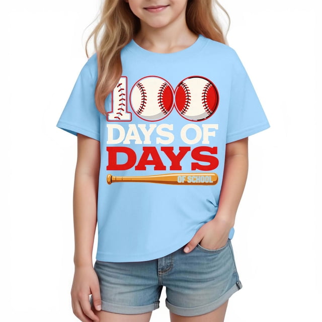 Camiseta Gráfica de Manga Corta Linda para Niños Camiseta Impresa Suave Transpirable para el Juego Escolar