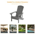 thumbnail image 5 of ACEGOSES 1 Pcs Faux Wood Adirondack Chair Weather Resistant for Patio Garden, Backyard, Porches and Indoors,Gray, 5 of 5