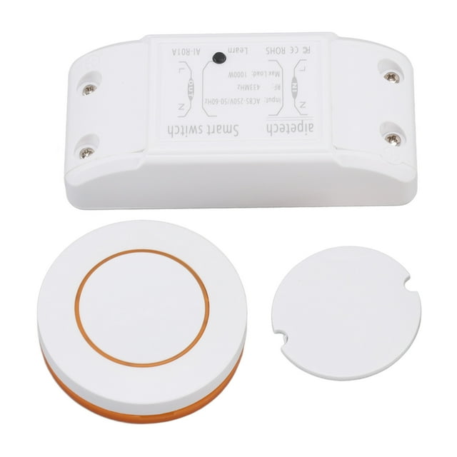 433Mhz Commutateur Intelligent Sans Fil 3 Modes de Travail Commutateur à Distance Sans Fil Non Câblage Commutateur RF pour les Appareils Ménagers Jaune