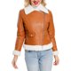 thumbnail image 2 of Chaqueta de piel sintética para mujer, abrigo corto informal de felpa, abrigo, prendas de vestir para otoño e invierno, 2 of 9