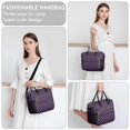 thumbnail image 6 of Purple and Black Checkered Pattern Insulated Leakproof Lunch Box for Women, Large Lunch Bag for Tween Teen Adult, Loncheras Para Mujer for Work Beach Travel Picnic Camping, 6 of 6