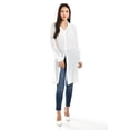 thumbnail image 1 of Blusa de corte largo Roman Fashion /Juvenil, 1008 (Blanco) blanco CH, 1 of 4