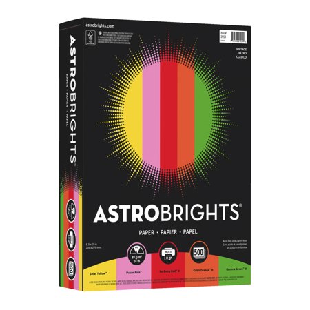 UPC: 0759598212240 | Astrobrights Colored Paper  8-1/2 x 11 Inches  Assorted Vintage Colors  Pack of 500