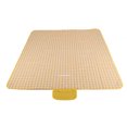 thumbnail image 3 of Manta de picnic impermeable de 6.6 pies de largo y 4.9 pies de ancho, color amarillo y blanco, tapete de picnic grande para acampar y viajar al aire libre, 3 of 5