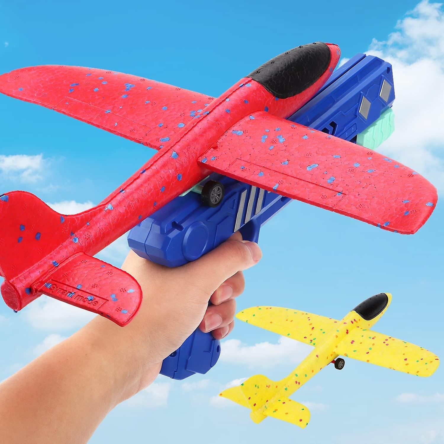 Airplane Launcher Toy,throwing Foam Plane With Launcher 2 Flight Mode Glider Airplane Outdoor Toys One-click Ejection Shooting Game Birthday Walmart Canada