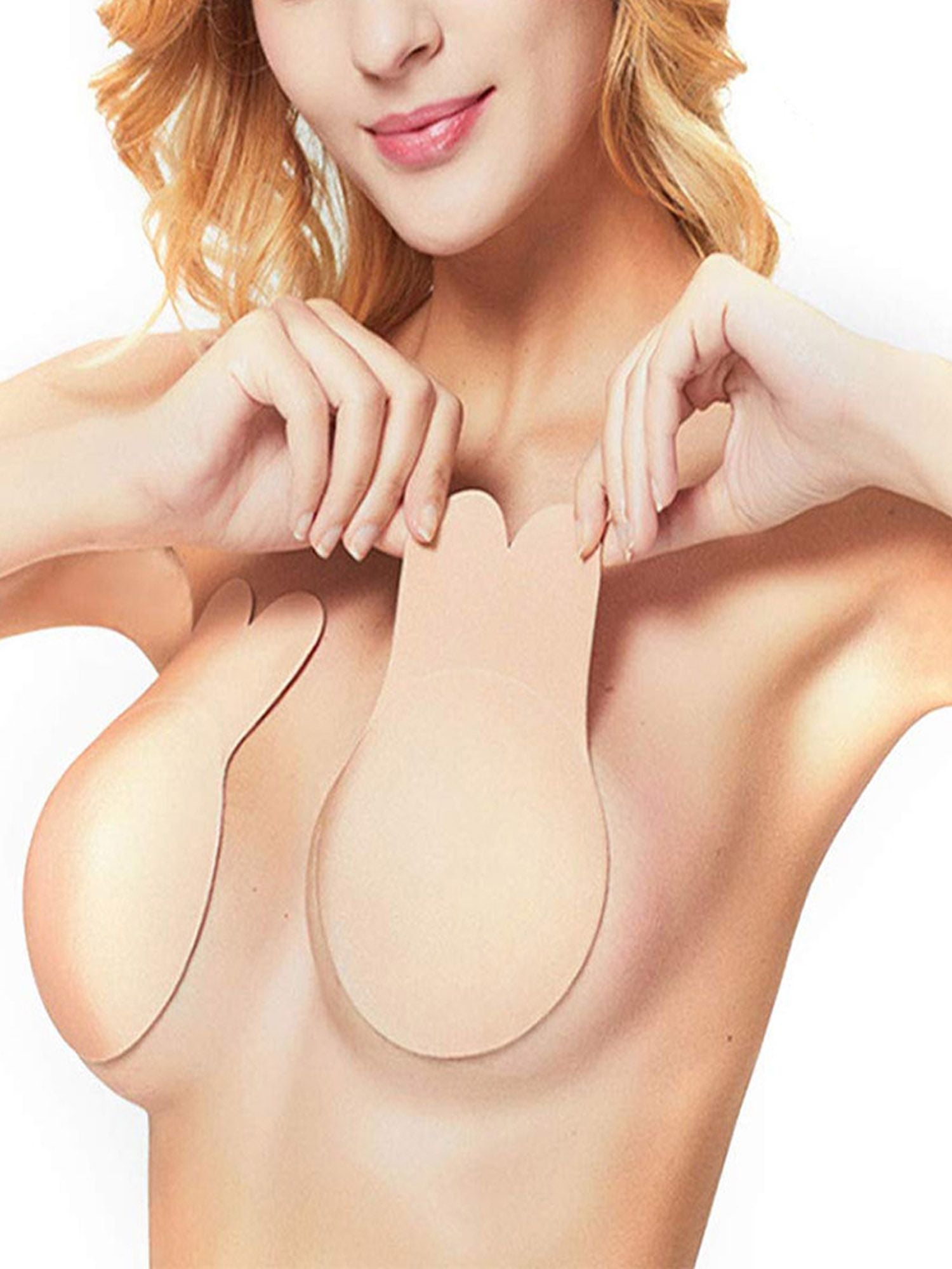 Bunny Ear Adhesive Lift-Up Nude Bra - Retro, Indie and Unique Fashion