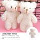 thumbnail image 3 of 3 unids perla peluche de peluche encantador peluche llavero llavero juguete lindo bolsa colgantes (blanco), 3 of 7