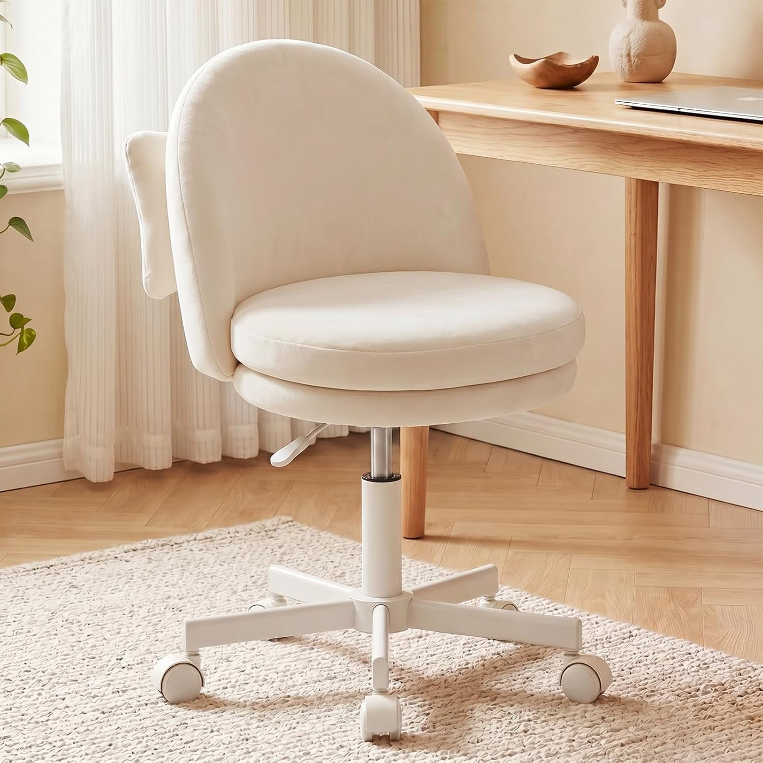 velvet office chair with wheels product